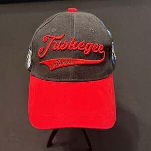 Tuskegee Airmen Red 1941 Embroidered Baseball Cap with Patches
